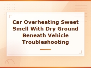 Car Overheating Sweet Smell with Dry Ground,